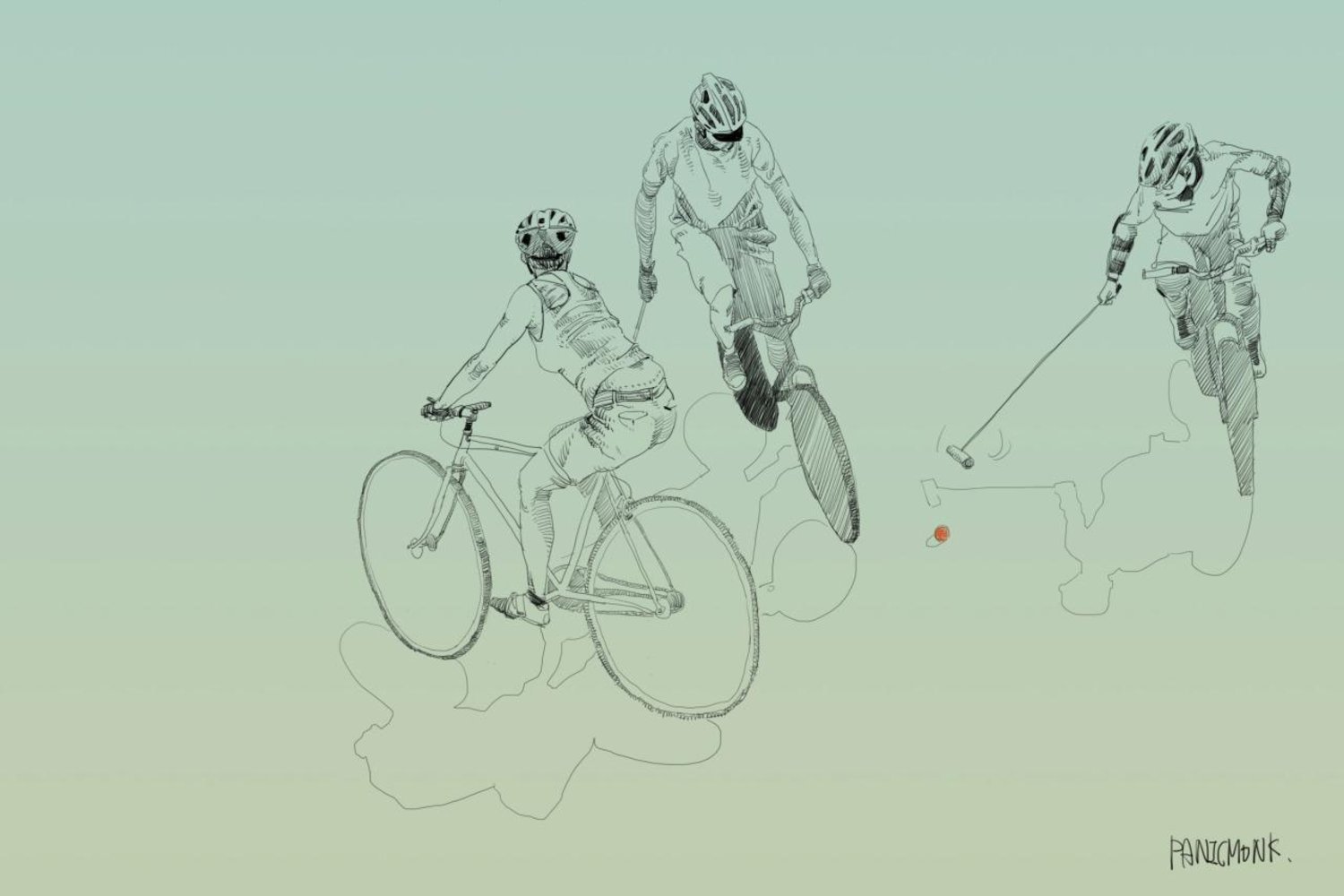 illustrazioni di biciclette: l'artista Hyo Joon Yoon illustrazioni di biciclette