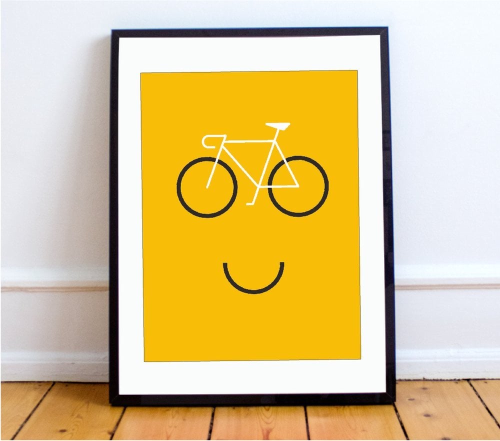 Happy Cycling è una delle migliori illustrazioni sul mondo della bici illustrazioni sul mondo della bici