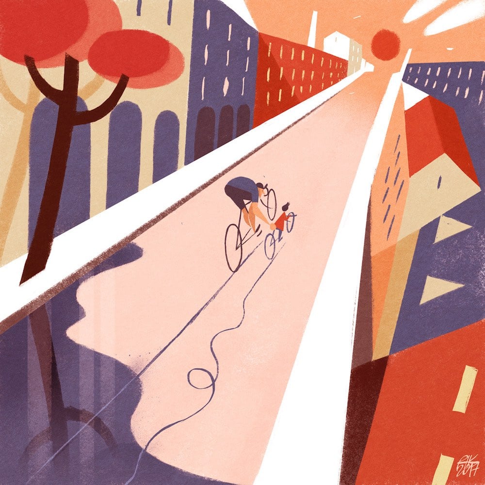illustrazioni sul mondo della bici